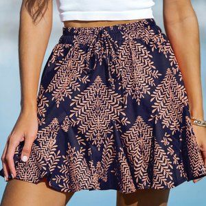 NWT Tribal Print Drawstring Skirt